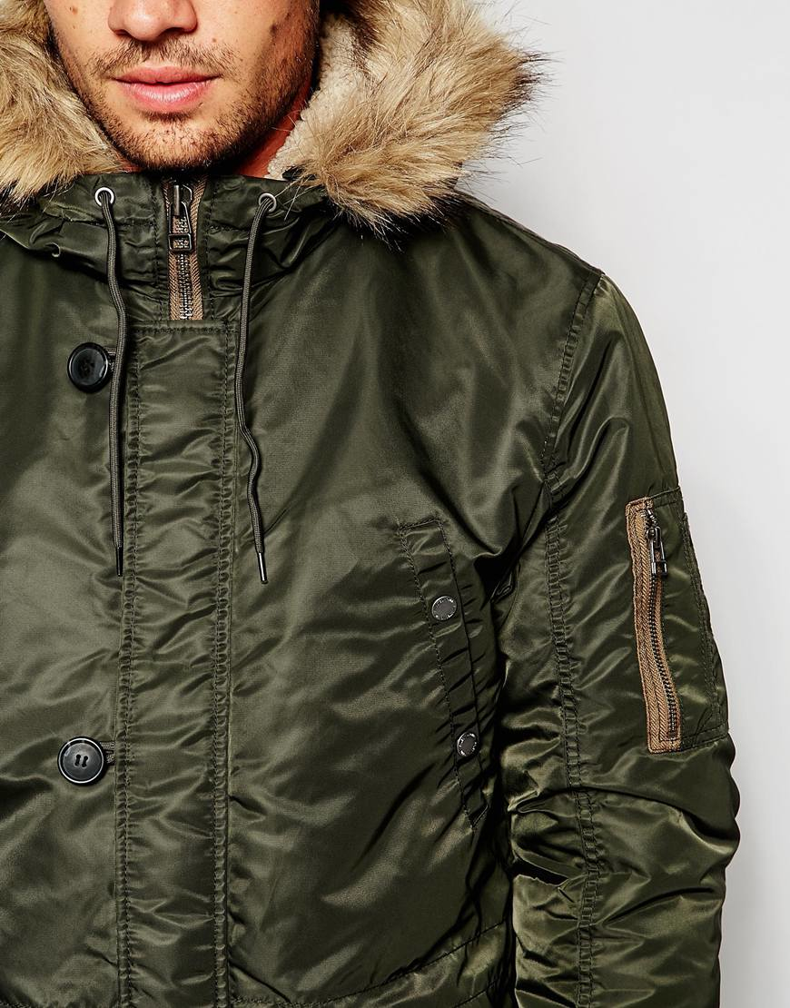 faux fur parka mens