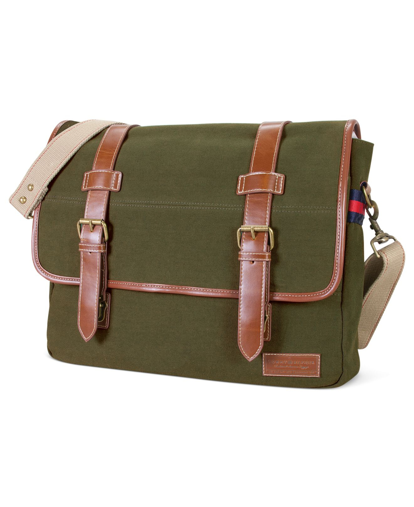 Lyst Tommy Hilfiger East West Flapover Messenger Bag in Green for Men
