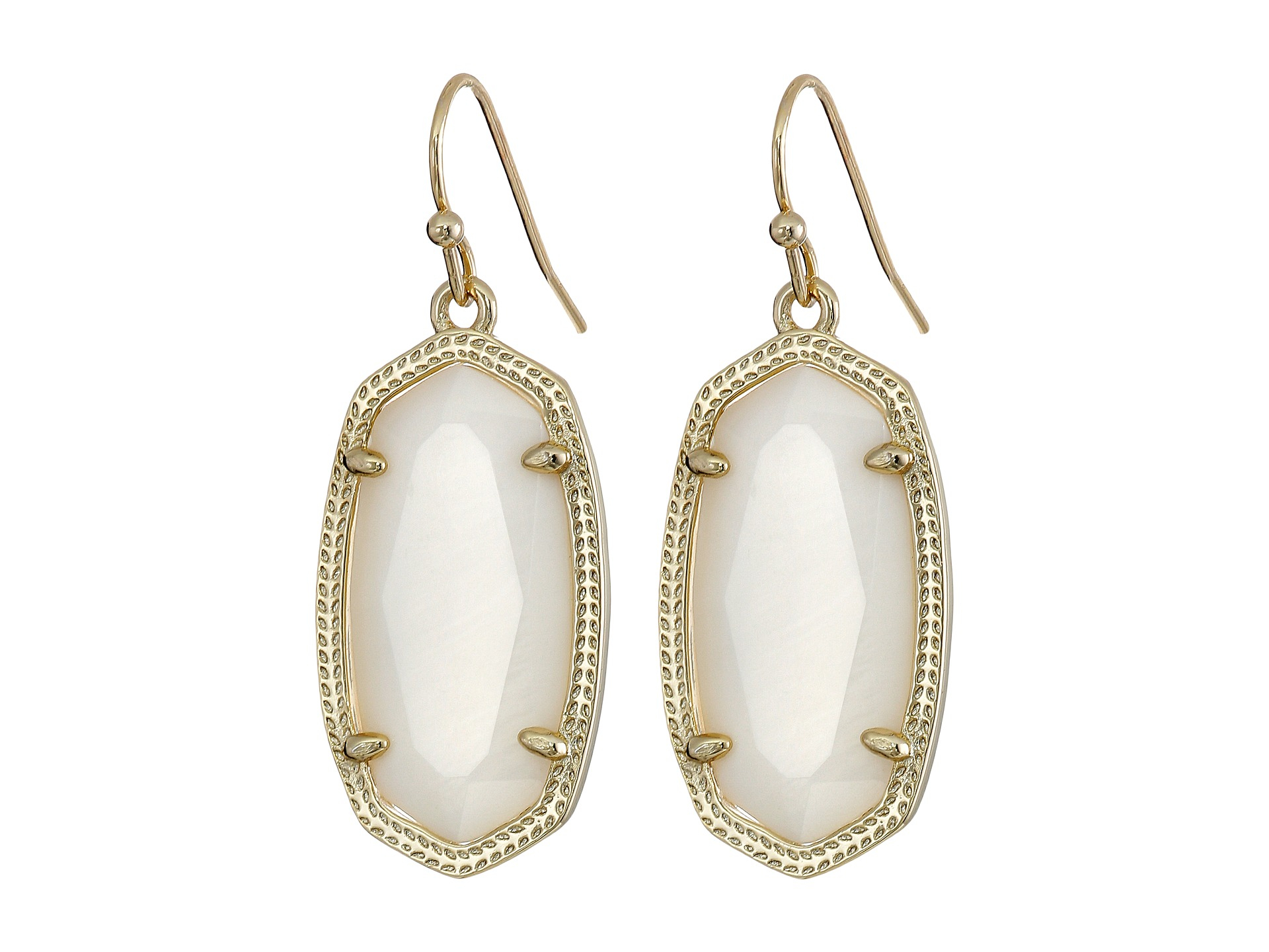 Kendra scott Dani Earring in Gold (Gold/White) Lyst
