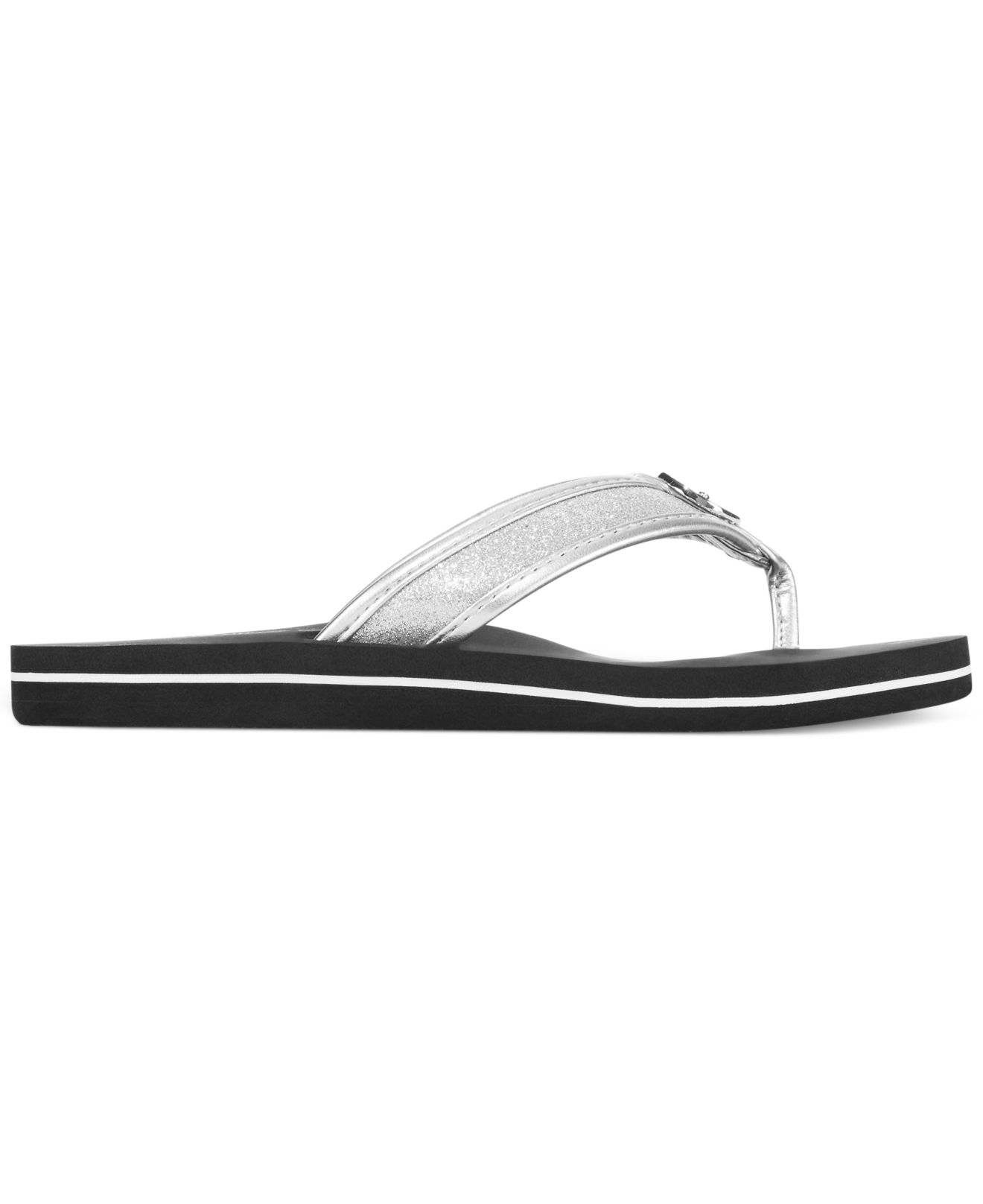 Lyst - Tommy Hilfiger Women's Carma Glitter Flip Flops in Metallic