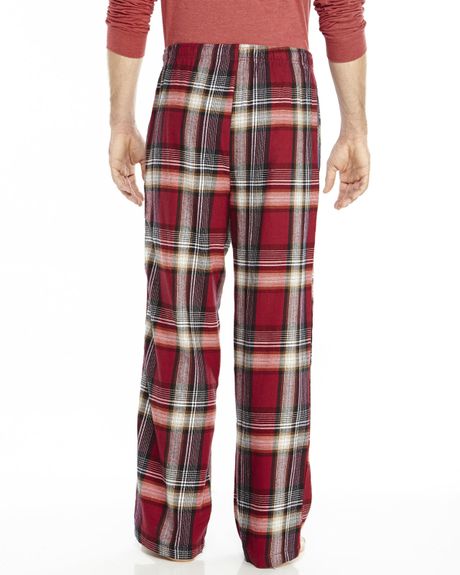 Kenneth Cole Reaction Red Flannel Pajama Pants in Gray for Men (red) | Lyst