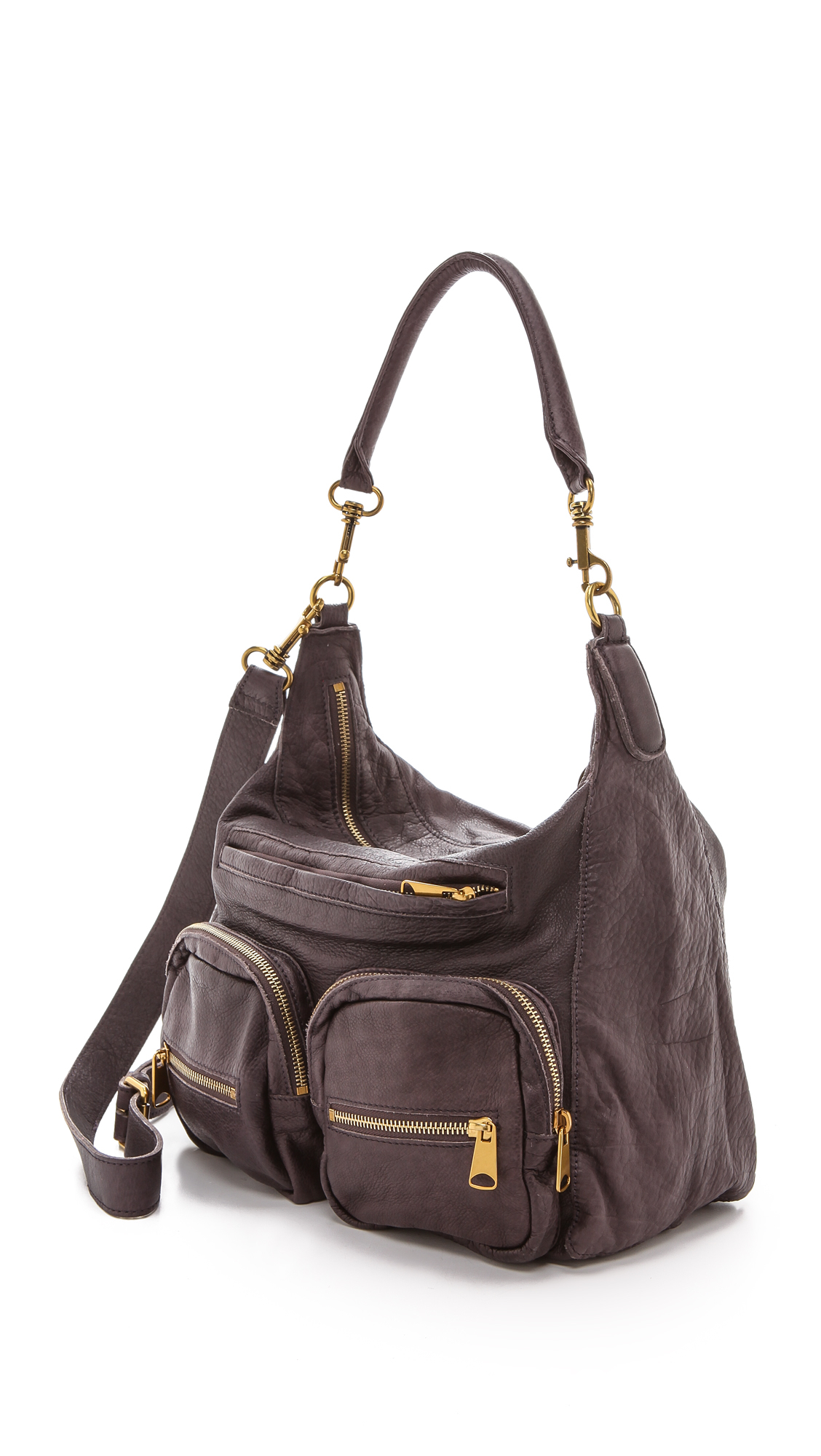 lyst liebeskind ania shoulder bag new smokey in brown leather patch design