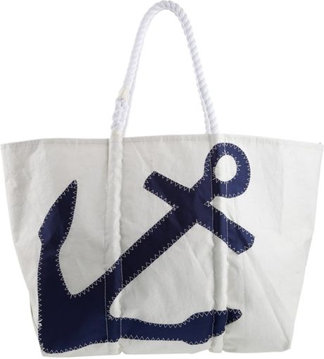 Sea Bags Recycled Sail Tote Bag in White | Lyst
