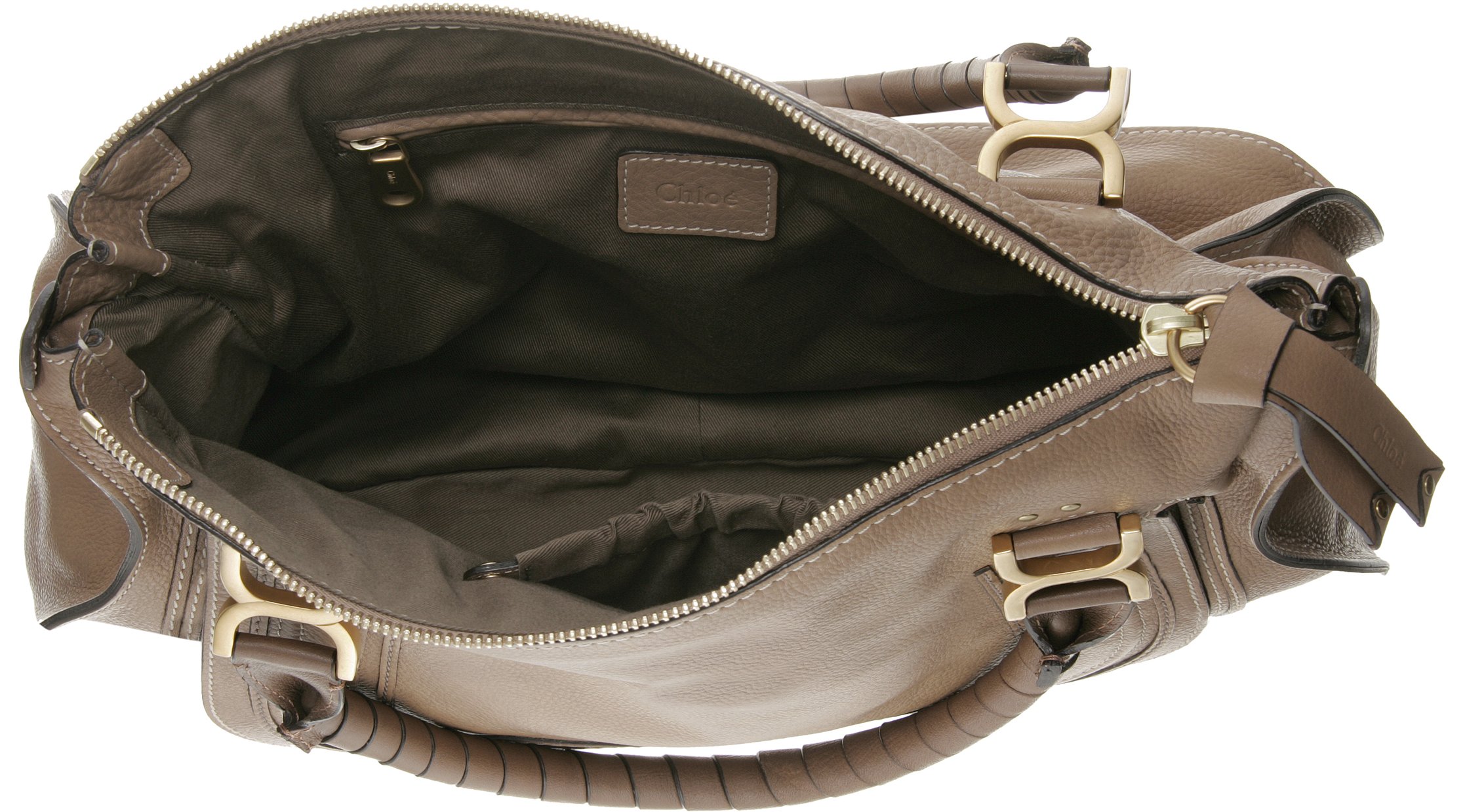 Chloé Marcie Large Shoulder Bag Tan in Beige (nut) Lyst