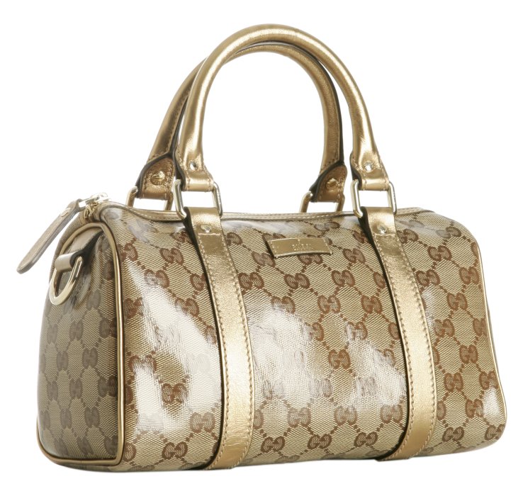 Gucci Gold Crystal Gg Joy Small Boston Bag in Metallic | Lyst