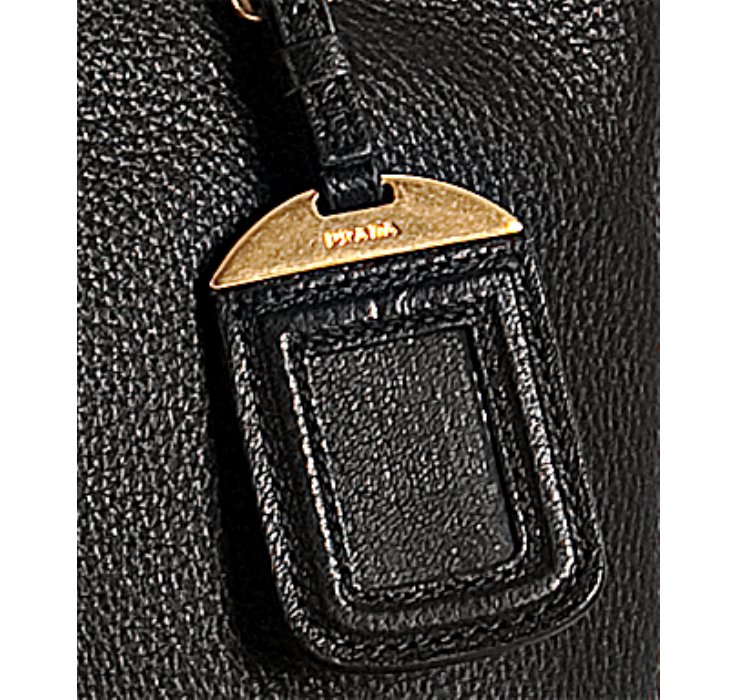 prada anthracite leather handbag  