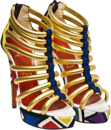 Christian Louboutin Ulona 140 Platform Sandals in Multicolor (multi) | Lyst