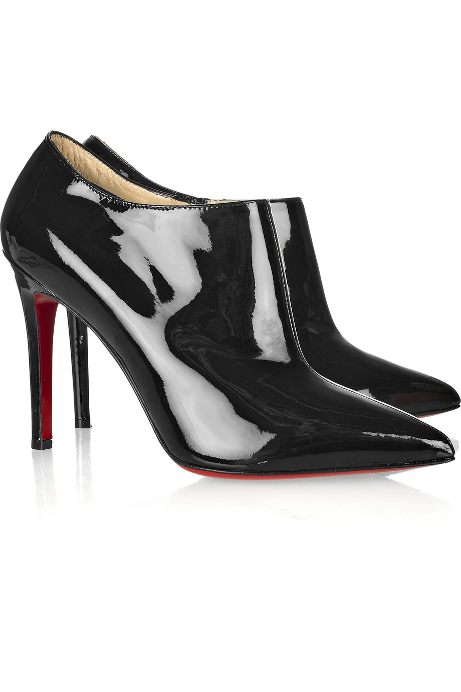 Christian louboutin Dahlia 100 Patent Leather Ankle Boots in Black ...  