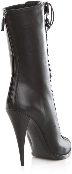 Givenchy Lace Up Boots in Black | Lyst