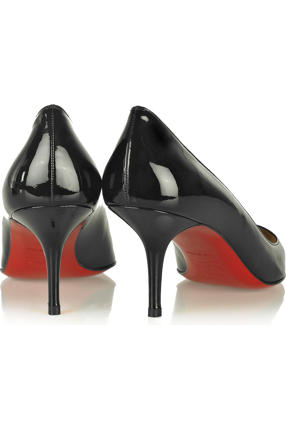 Christian louboutin Sharka 70 Patent-leather Pumps in Black | Lyst