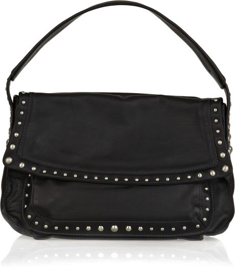 Donna Karan New York Studded Leather Bag in Black | Lyst