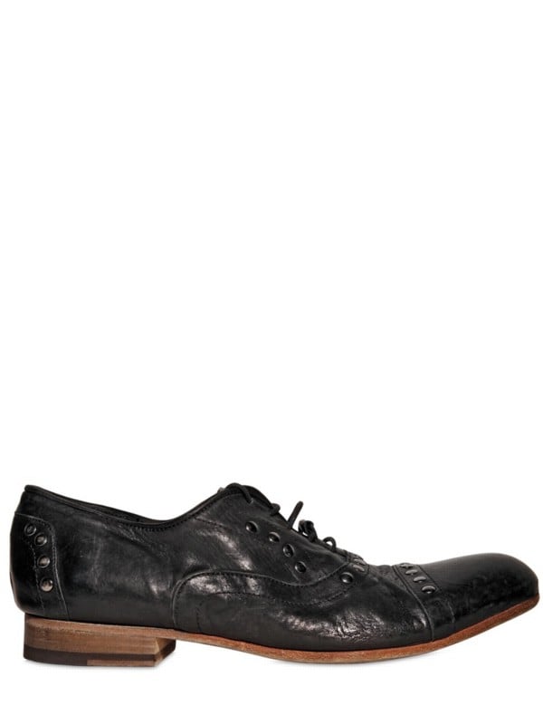 Lyst - Bb Bruno Bordese Studded Calfskin Lace-up Shoes in Black for Men