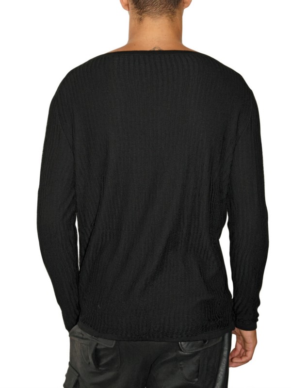 Lyst - Dead Meat Fishnet Cotton Knit Sweater in Black for Men