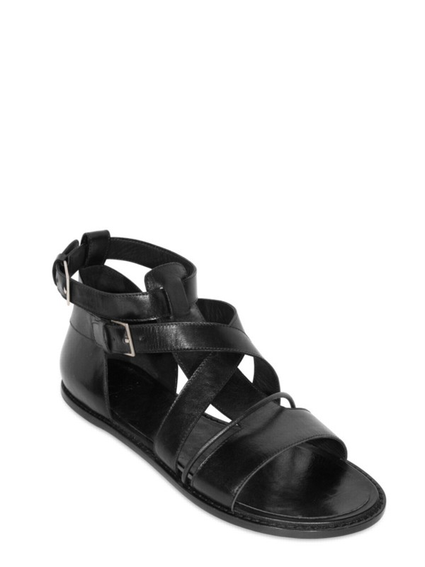 Lyst - Dior homme Calfskin Sandals in Black for Men