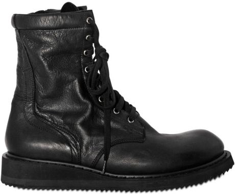 Rick Owens Side Zip Low Boots in Black for Men | Lyst