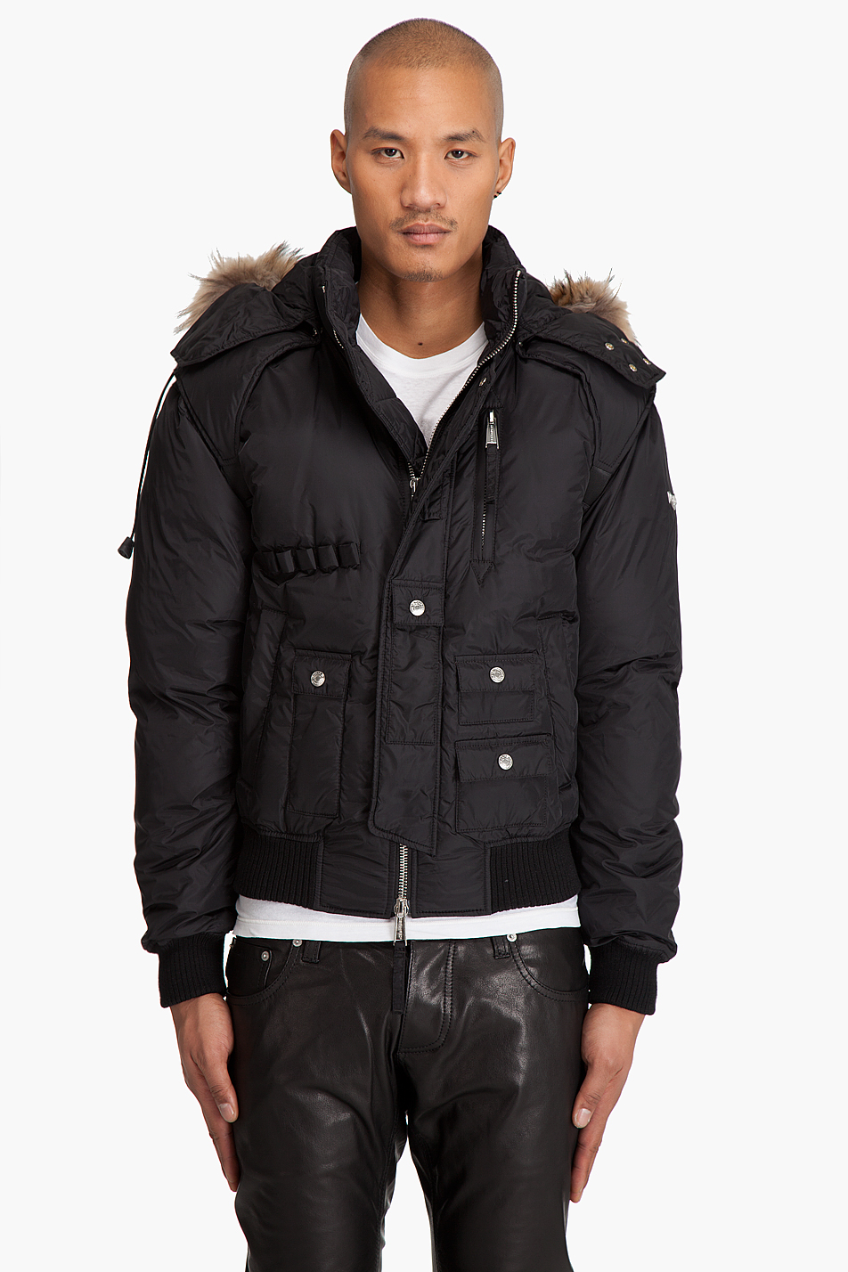 Dsquared² Military Puffer Jacket in Black for Men | Lyst