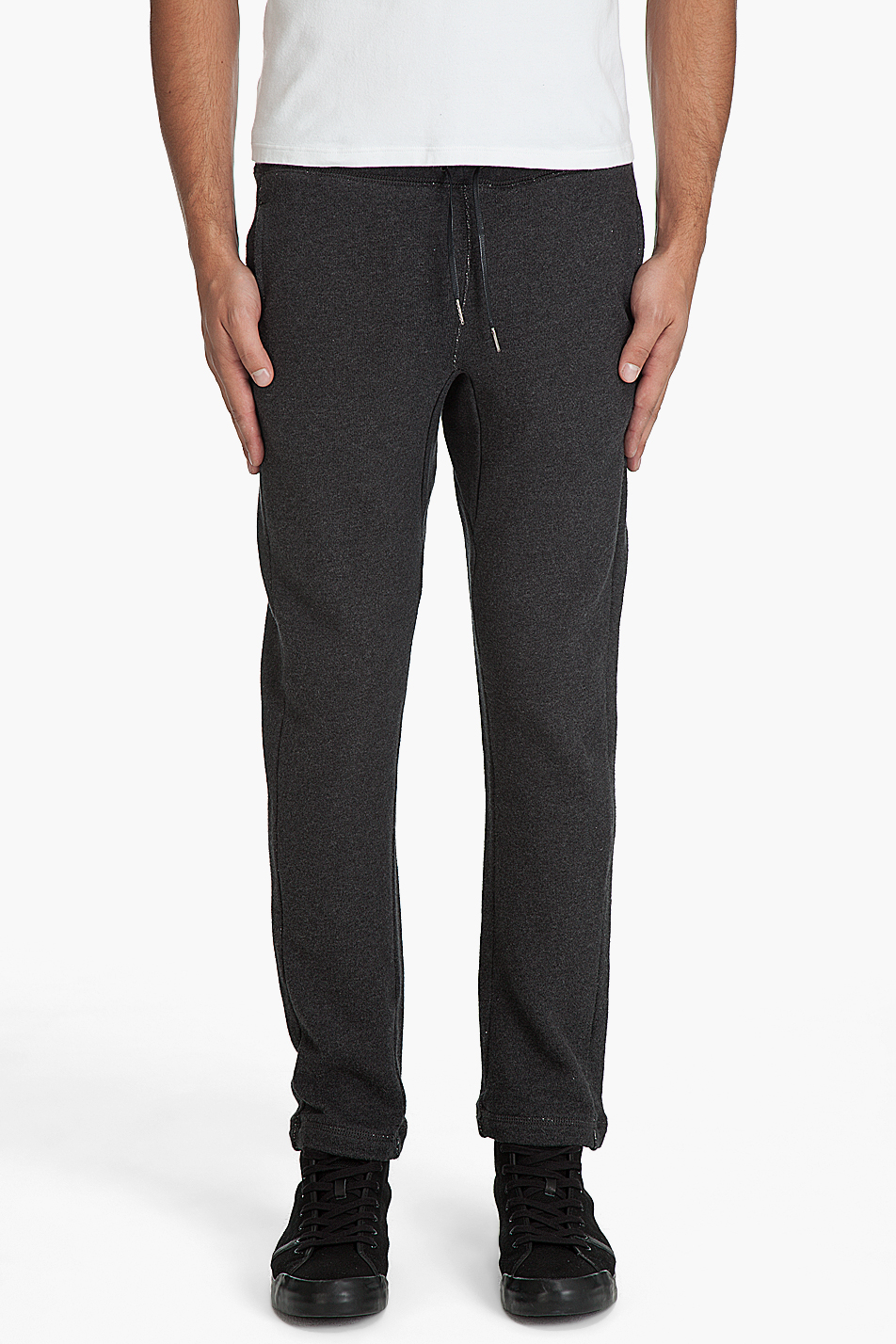 T By Alexander Wang French Terry Sweatpants in Gray for Men (charcoal ...