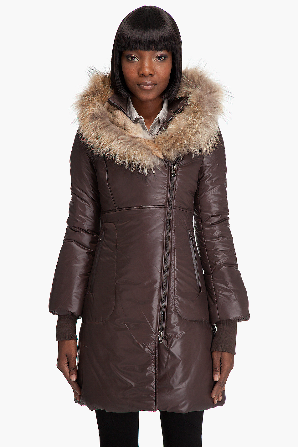 Lyst - Mackage Liz Puffer Jacket in Brown