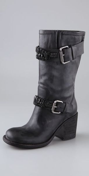 Vera Wang Lavender Cameron Jewel Boots in Black | Lyst