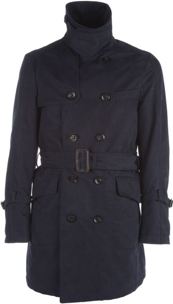 Chatcwin Double Breasted Trench Coat in Blue for Men (navy) | Lyst