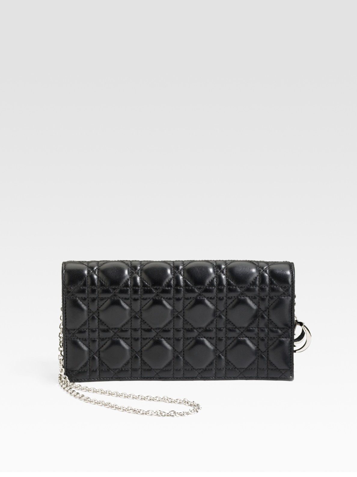 Lyst - Dior Cannage Small Evening Clutch in Black