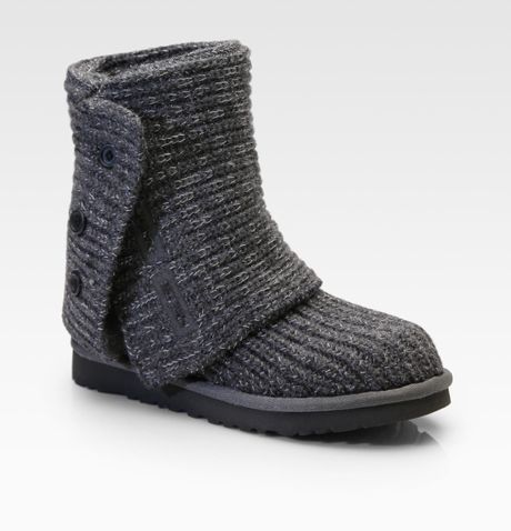 Ugg Classic Cardy Metallic Wool Boots in Gray (CHARCOALSILVER) | Lyst