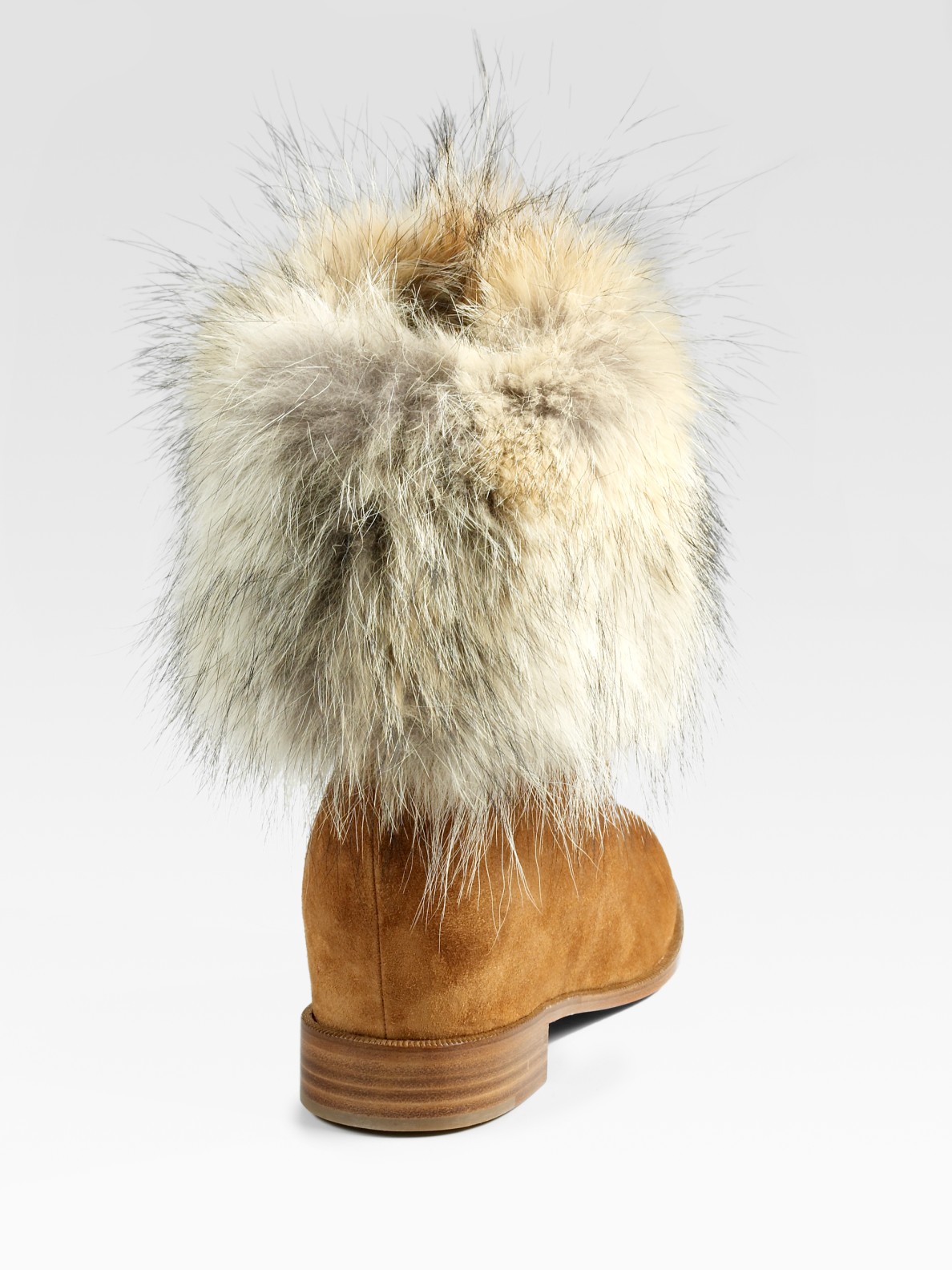 Peony Design ? christian louboutin mazurka coyote fur suede boots