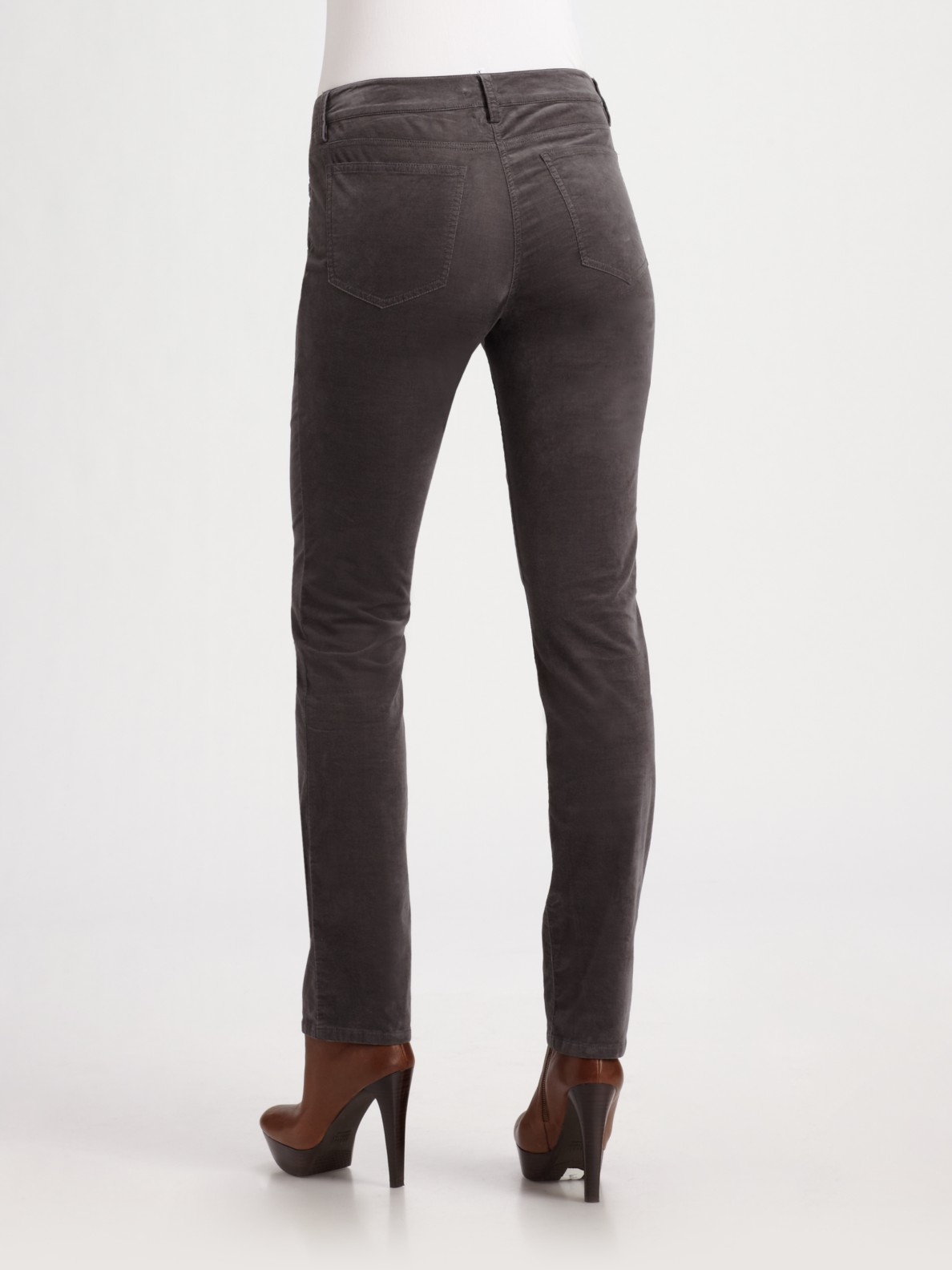 Eileen Fisher Stretch Corduroy Pants in Brown - Lyst