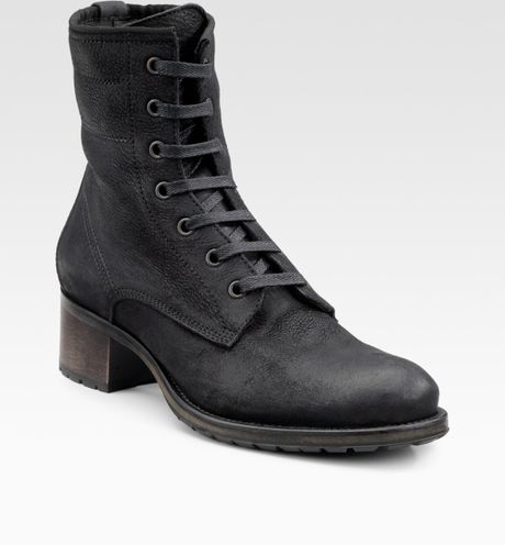 Vera Wang Lavender Ursula Lace-up Ankle Boots in Black | Lyst