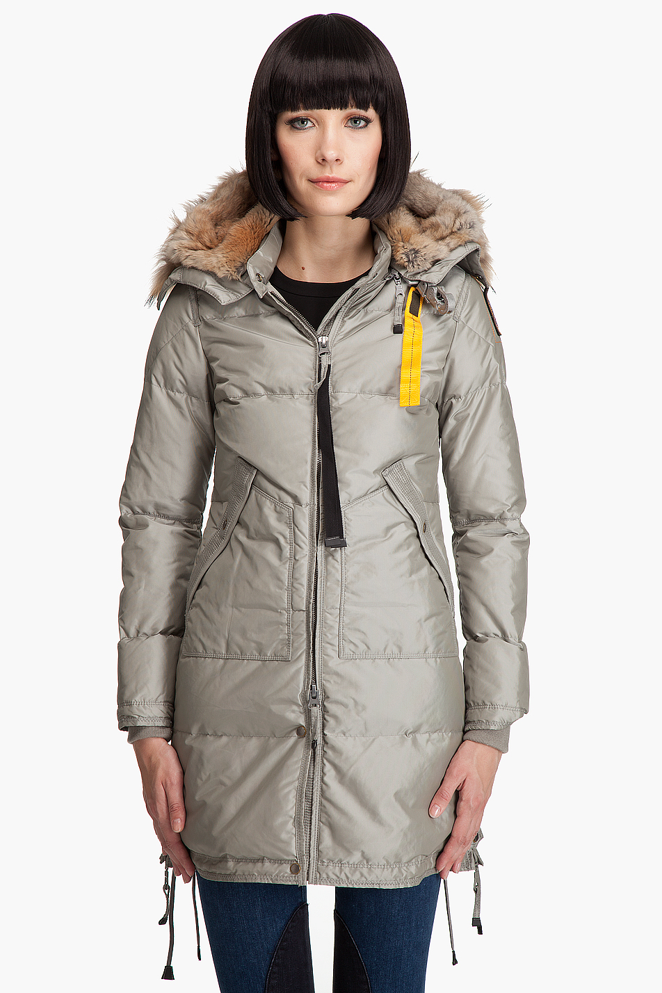 Parajumpers Long Bear Down Jacket in Gray (grey) | Lyst