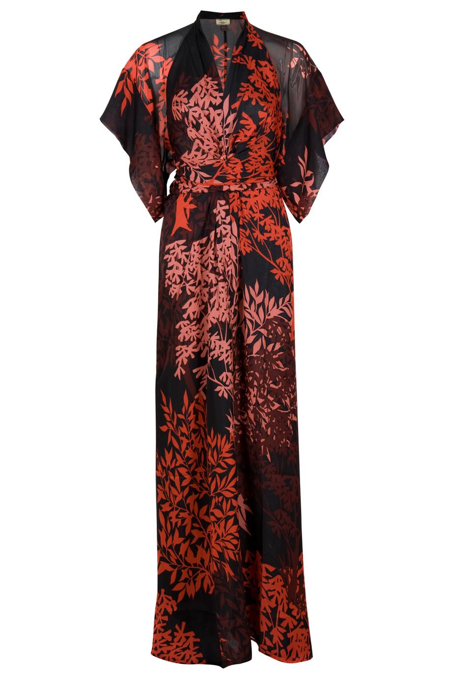 Issa Kimono Sleeve Long Dress in Multicolor (multi) | Lyst