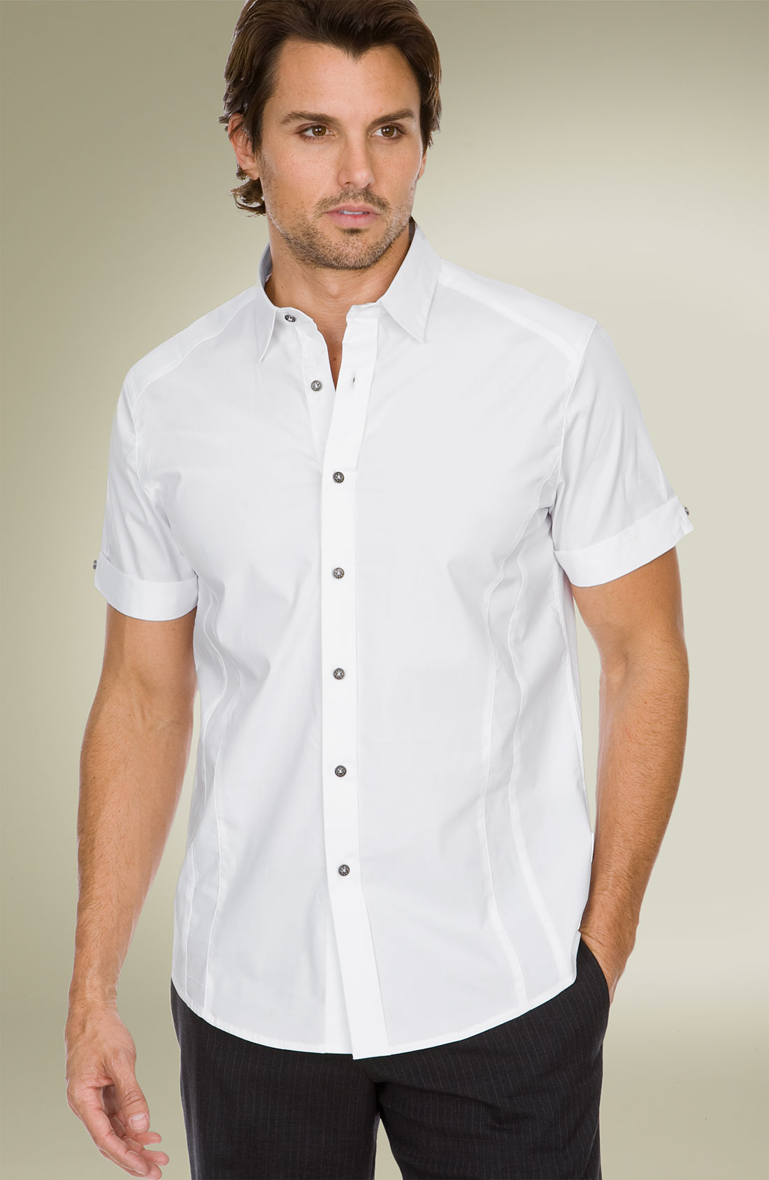 7 Diamonds Mystify Short Sleeve Shirt in White for Men | Lyst