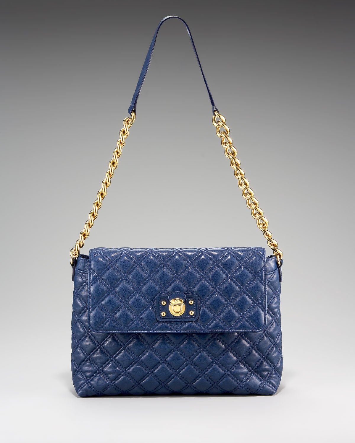 Marc jacobs The Single Quilted Bag, Extra Large in Blue (navy) | Lyst