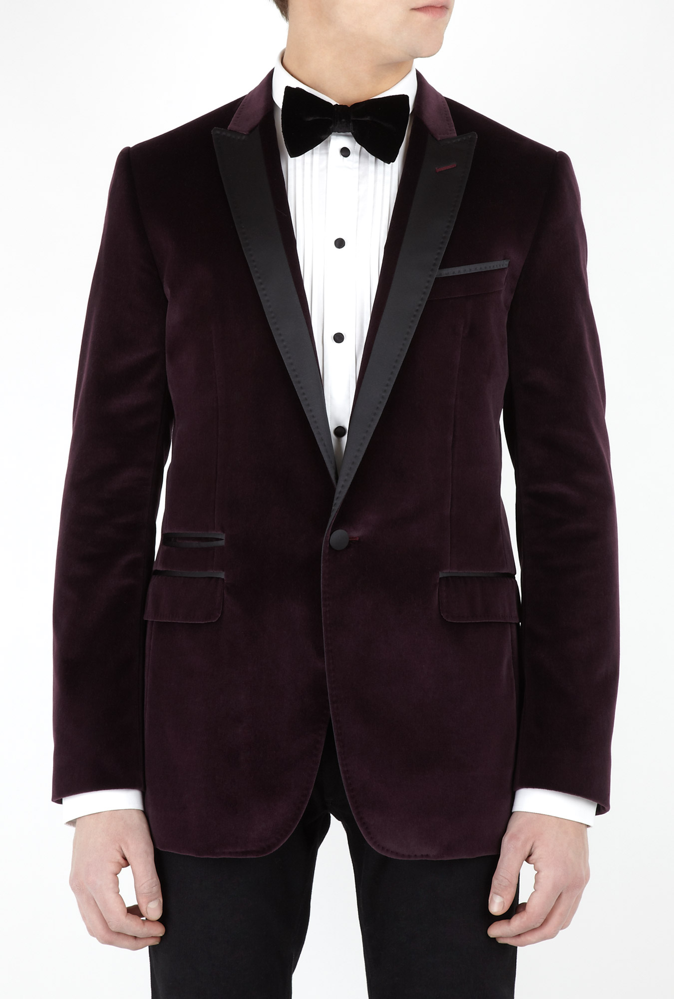 D&g Aubergine Velvet Split Lapel Tuxedo Blazer in Purple for Men ...