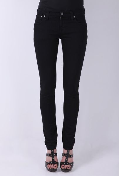 Nudie Jeans Tight Long John Black Jeans in Black | Lyst