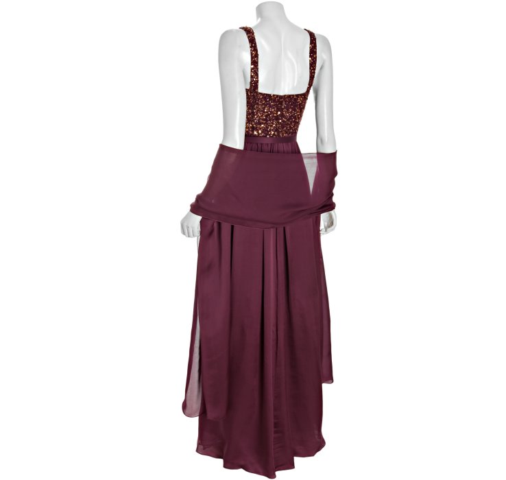 plum silk robe