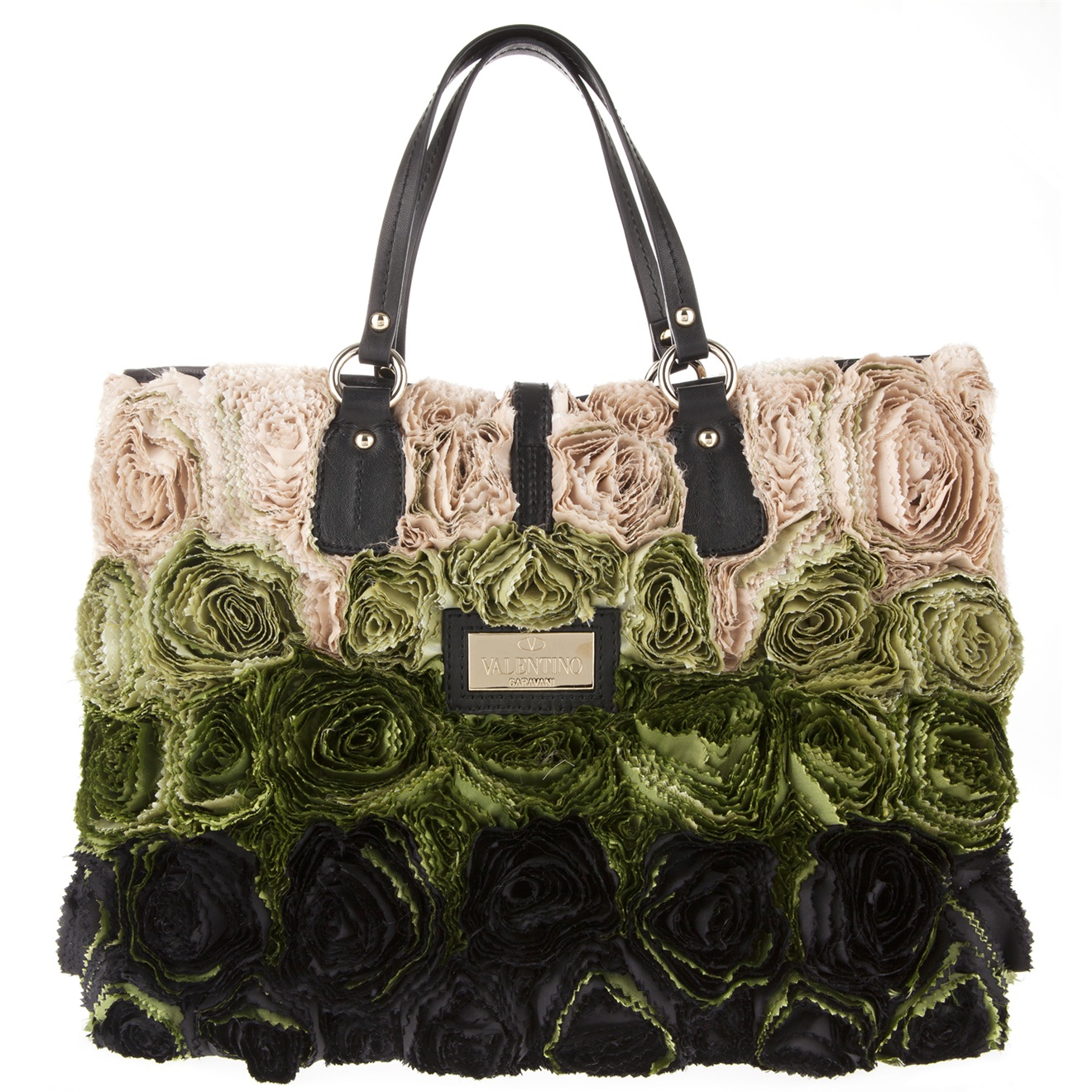 Valentino Flower Embellished Bag in Black | Lyst