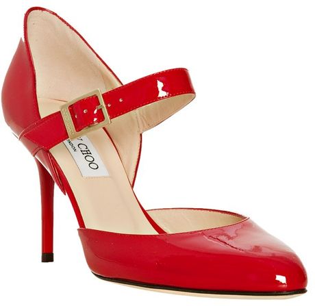 Jimmy Choo Red Patent Leather Leila Mary-jane Pumps in Red | Lyst