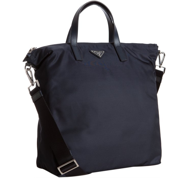 Prada Navy Nylon and Leather Travel Tote in Blue for Men (navy) | Lyst