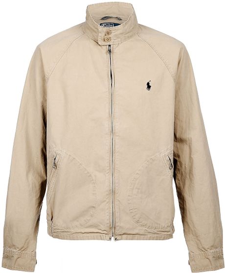 Polo Ralph Lauren High Neck Jacket in Beige for Men | Lyst
