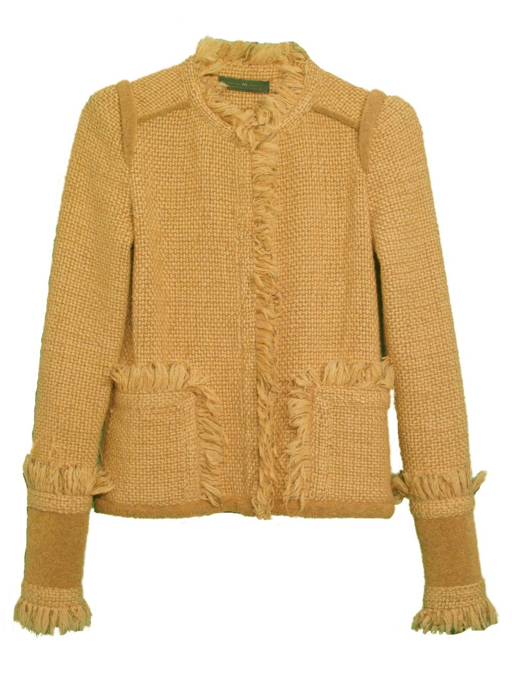 Mirco Giovannini Knit Chanel Jacket in Yellow (marigold) | Lyst
