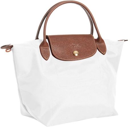 Longchamp White Nylon Le Pliage Small Folding Tote in White | Lyst