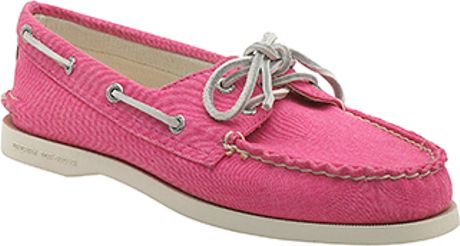 Sperry Authentic Original 2 Eye - Pink Canvas Boat Shoe in Pink | Lyst
