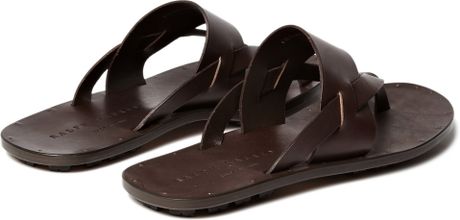 Polo Ralph Lauren Leather Strap Sandals in Brown for Men | Lyst