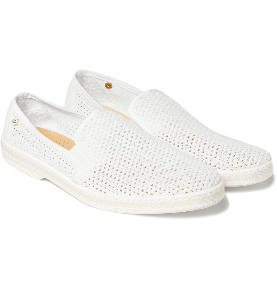 Rivieras White Mesh Slip-on Shoes in White for Men | Lyst