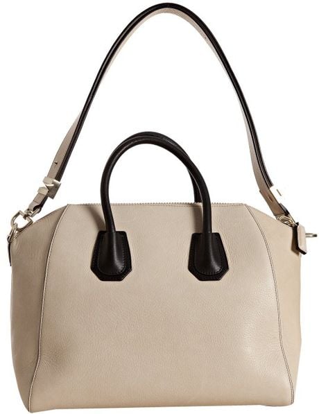 Givenchy Beige and Black Leather Antigona Medium Satchel in White ...