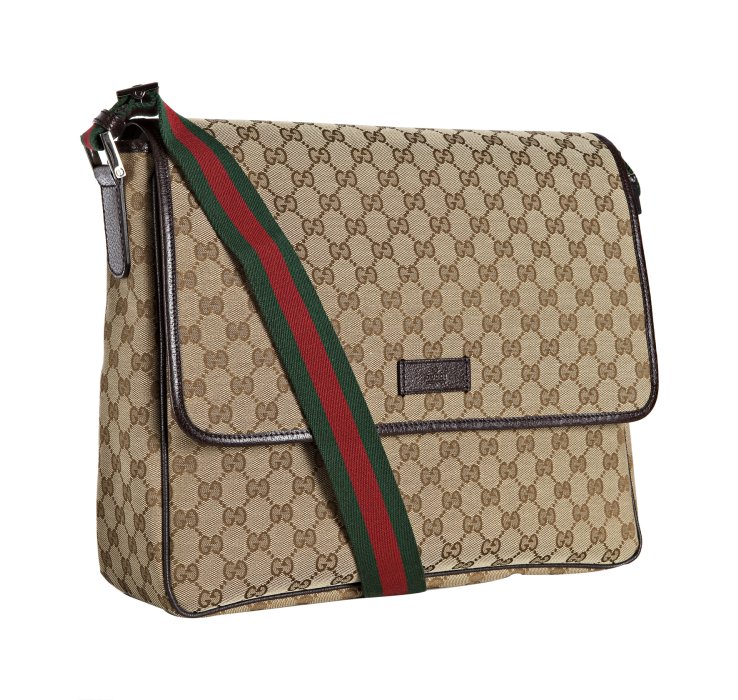 Gucci Ebony Gg Canvas Web Stripe Messenger Bag in Brown for Men (ebony ...