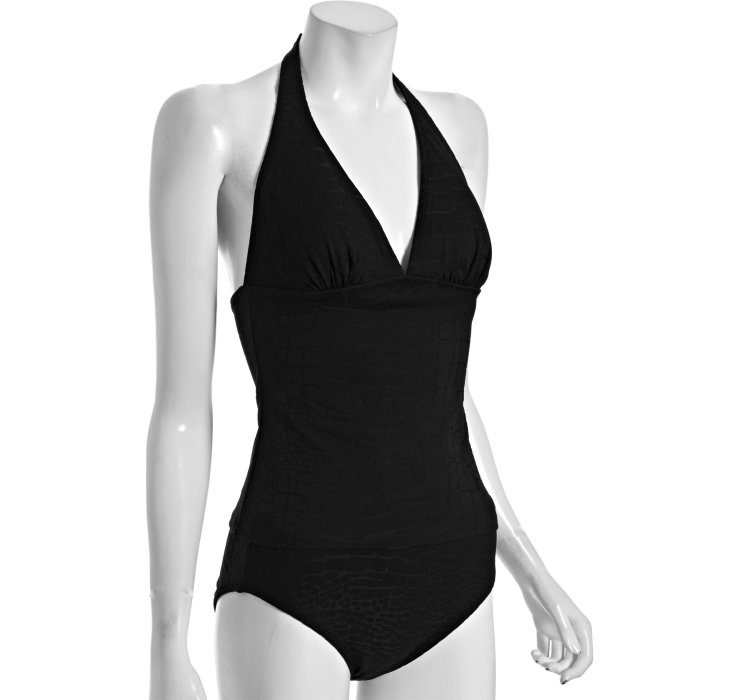 Lyst Gottex Essentials Halter Tankini Swimsuit In Black