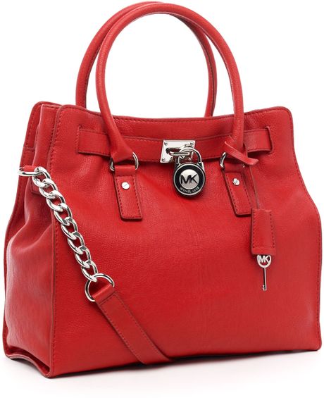 Michael Kors Michael Hamilton Large Tote Red in Red | Lyst