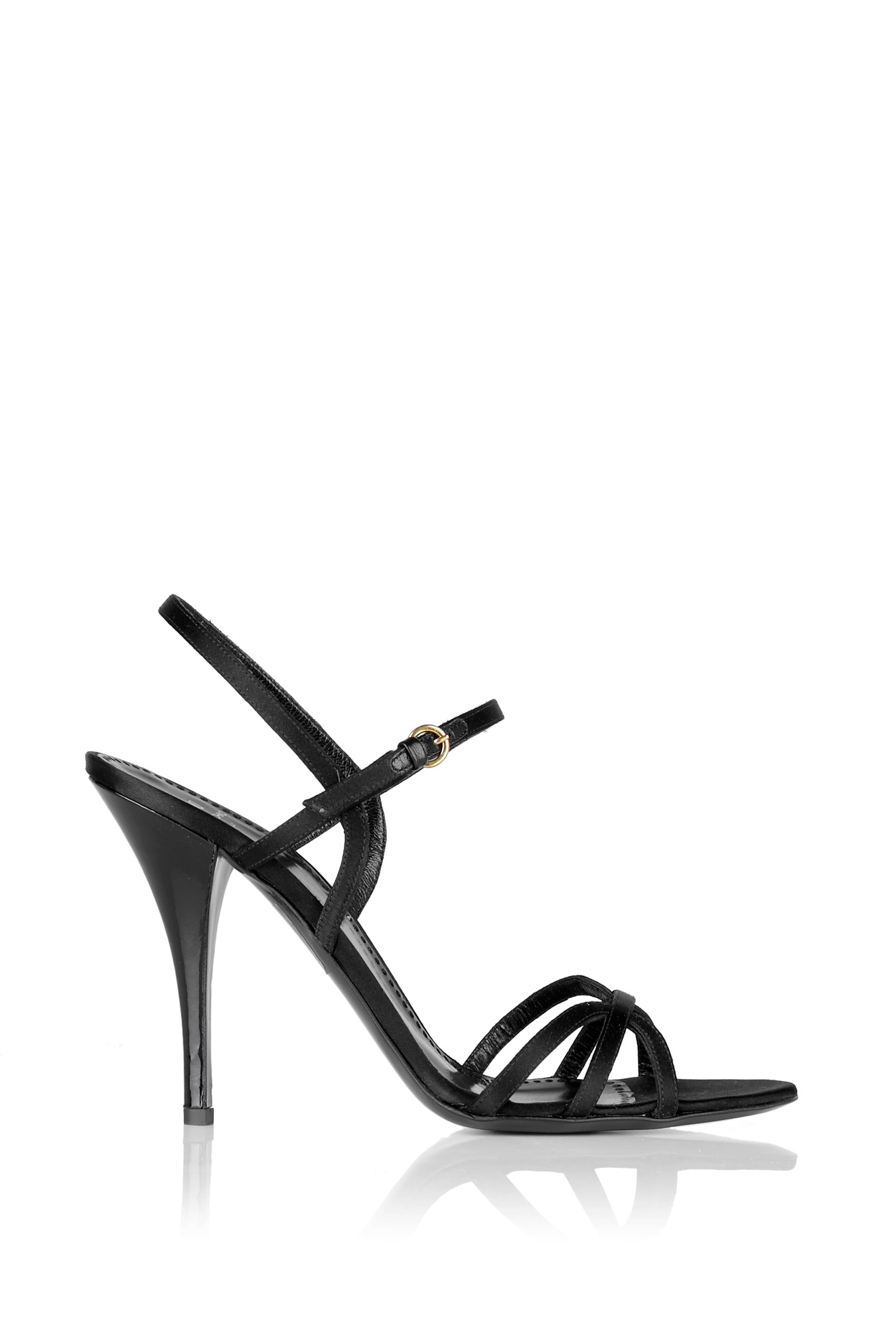 Moschino Cheap & Chic Black Strappy High Heel Sandal in Black | Lyst